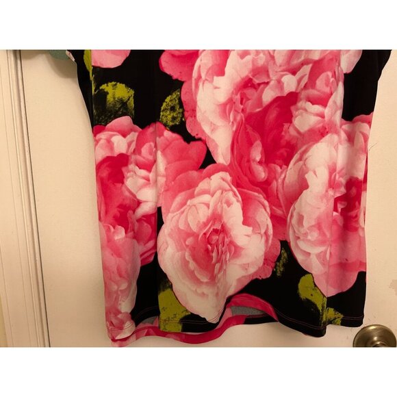 Karl Lagerfeld Women's Pink/Floral/Sleeveless/Boho Top/XL - Picture 2 of 13